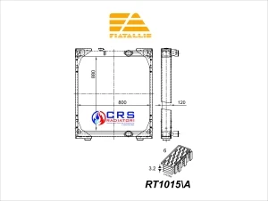 RT1015/A - RADIATORE FIAT ALLIS FL 14 D OEM 79036942