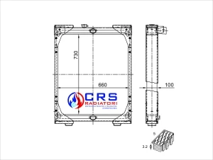 RT1013A - RADIATORE FIAT ALLIS FL 10 E OEM 7928868