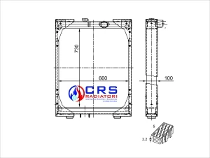 RT1013 - RADIATORE FIAT ALLIS FL 10 C OEM 79013051 - 790013011